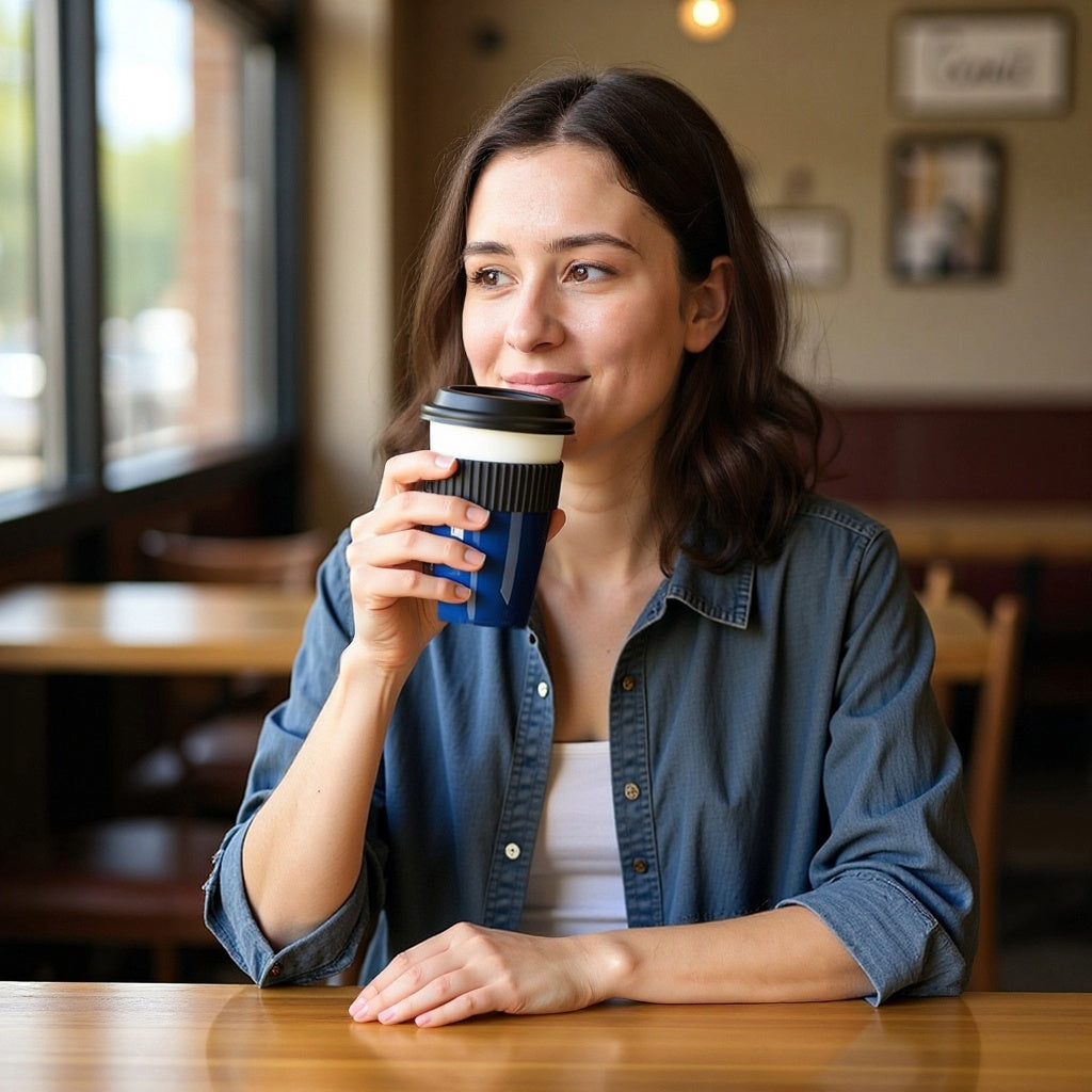 ECO TRAVEL TUMBLER - Resusable Porcelain Mug - CAFFÉ